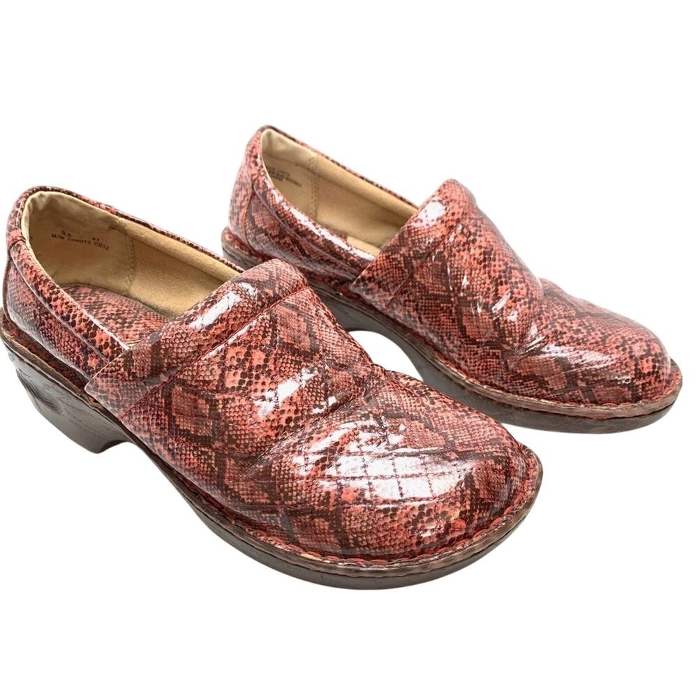 BOC BORN CONCEPT Reptile Snake Clogs Shoes sz 9.5